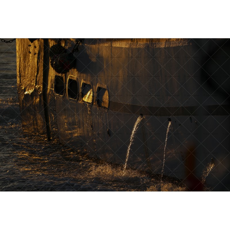 Chalut rentrant au port